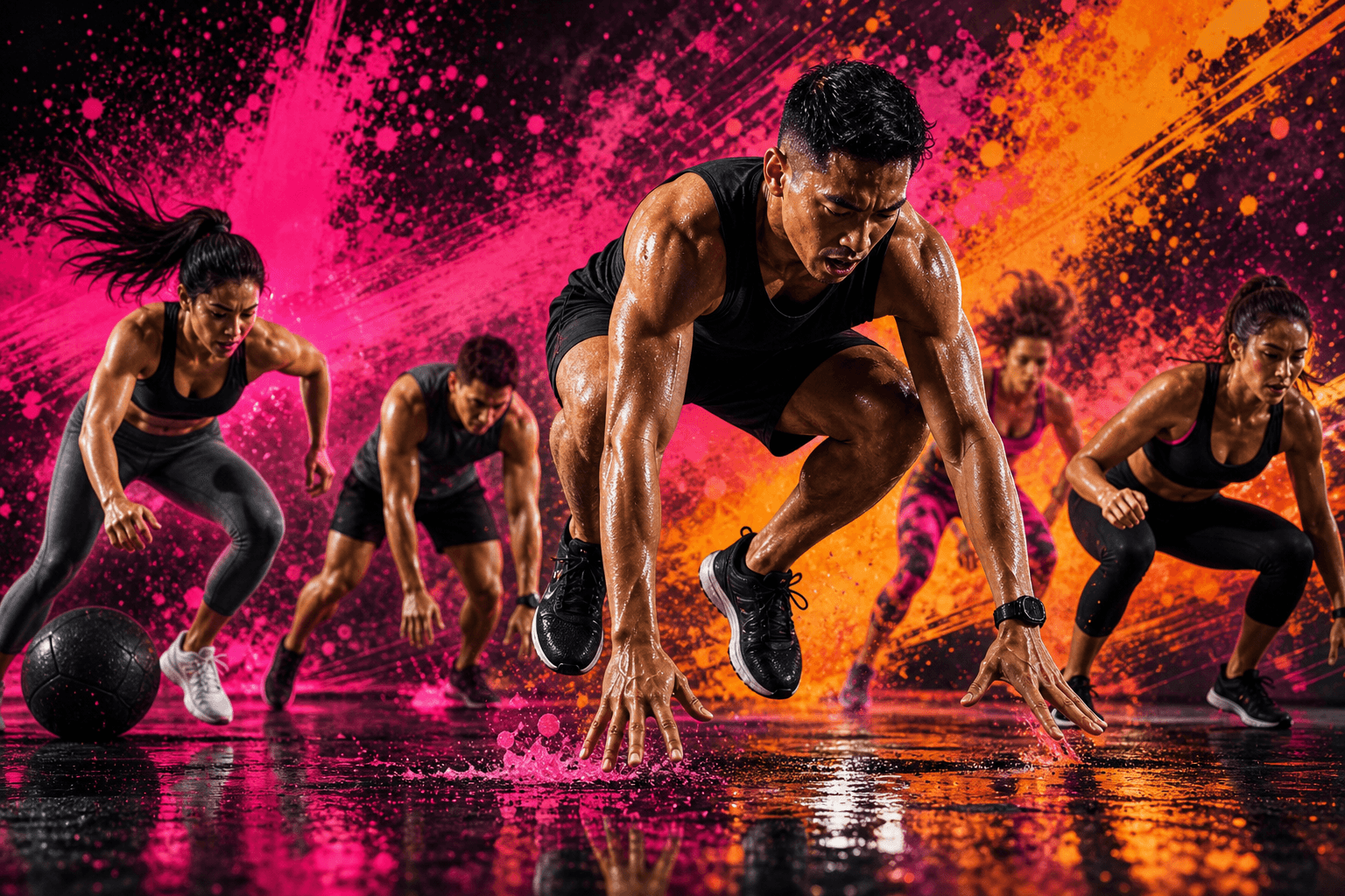 Tabata HIIT interval class at OurFitness Studio in Melaka