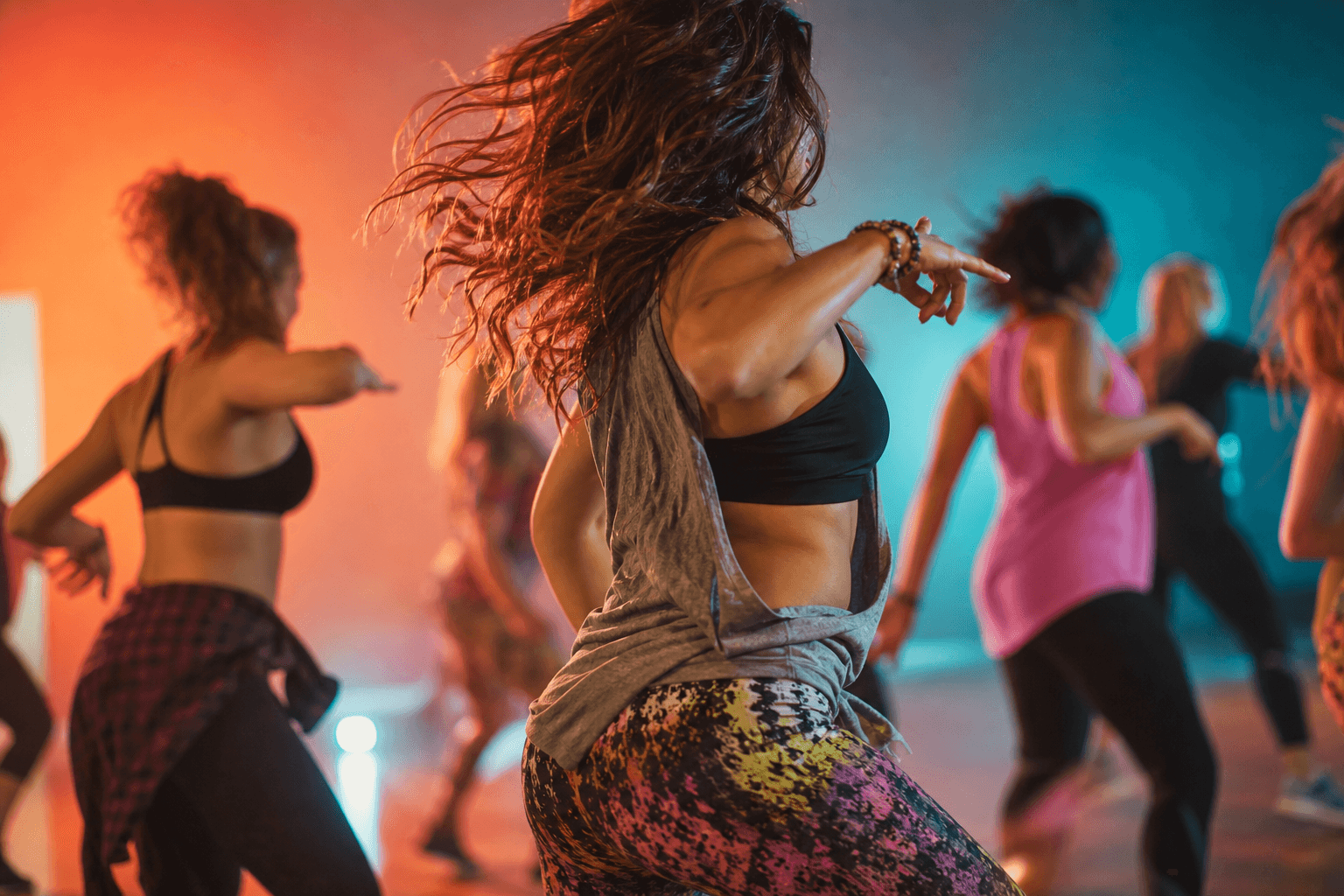 Zumba class in action