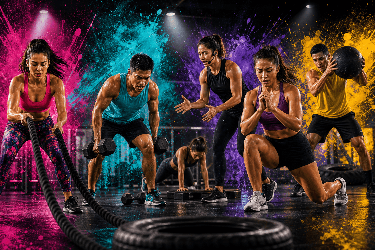 Circuit training class at OurFitness Studio in Melaka